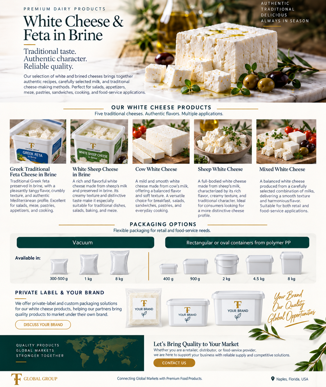 White Cheese & Feta in Brine — TF Global Group