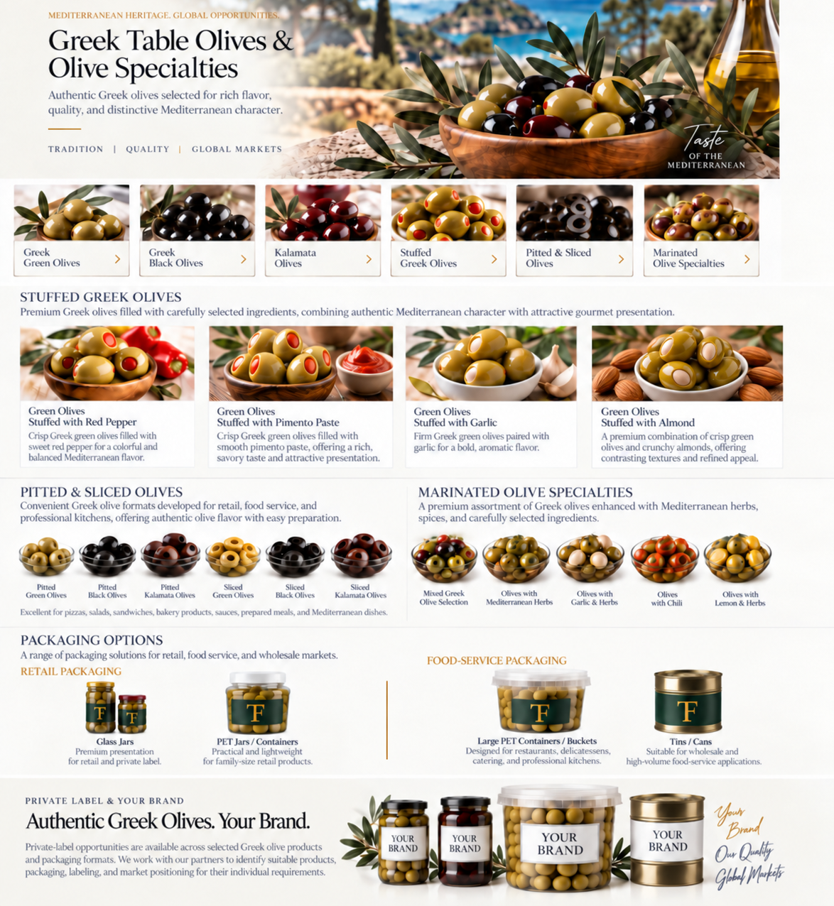 Greek Table Olives & Olive Specialties — TF Global Group