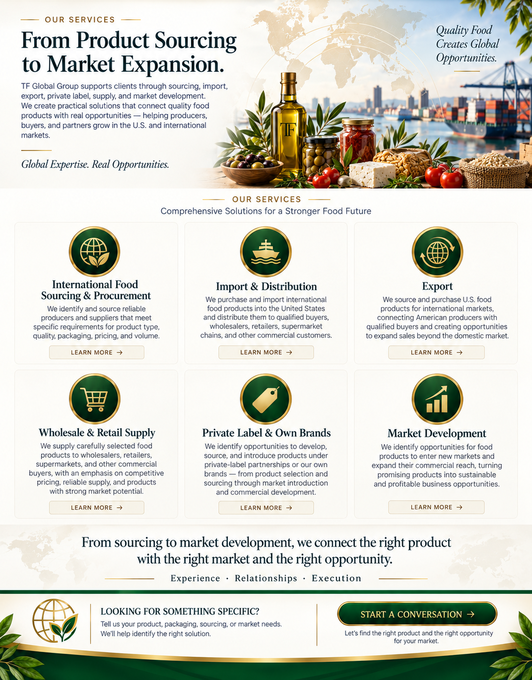 Services — TF Global Group